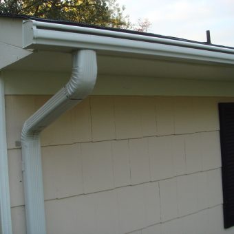 Aluminum gutter and downspout